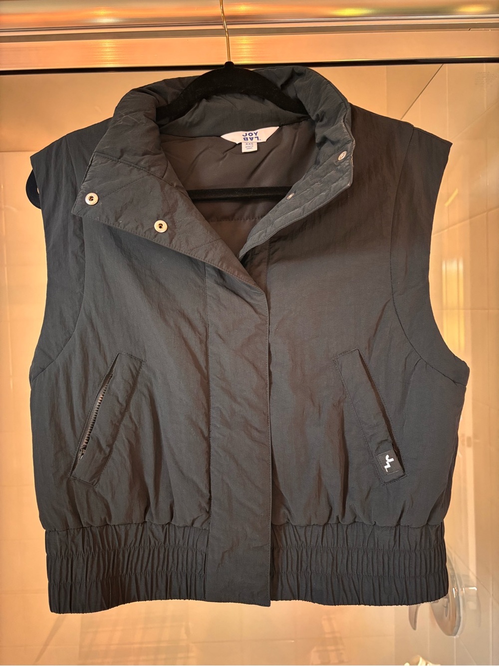 JoyLab Black Quilted Collar Puffer Vest